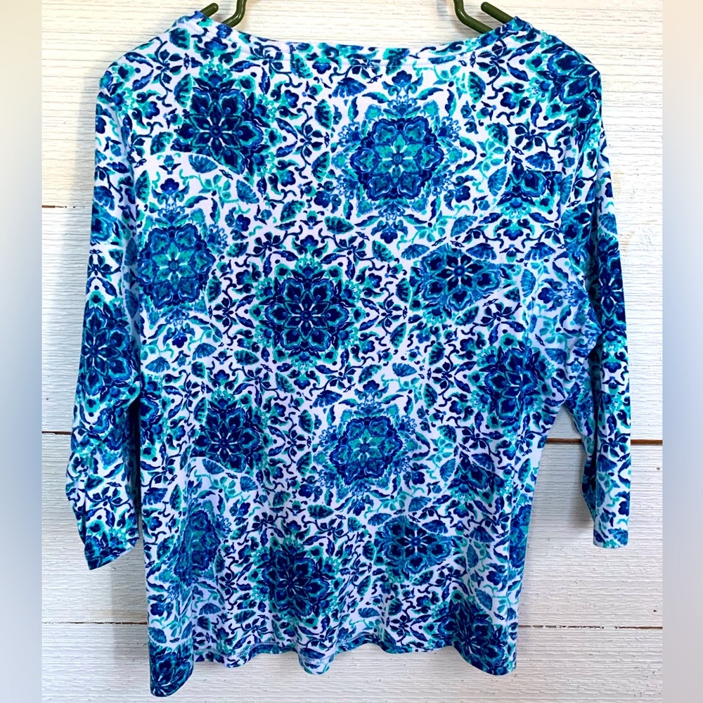 Floral Print Top by Emily Daniels Size L. *NEW* - Picture 7 of 11